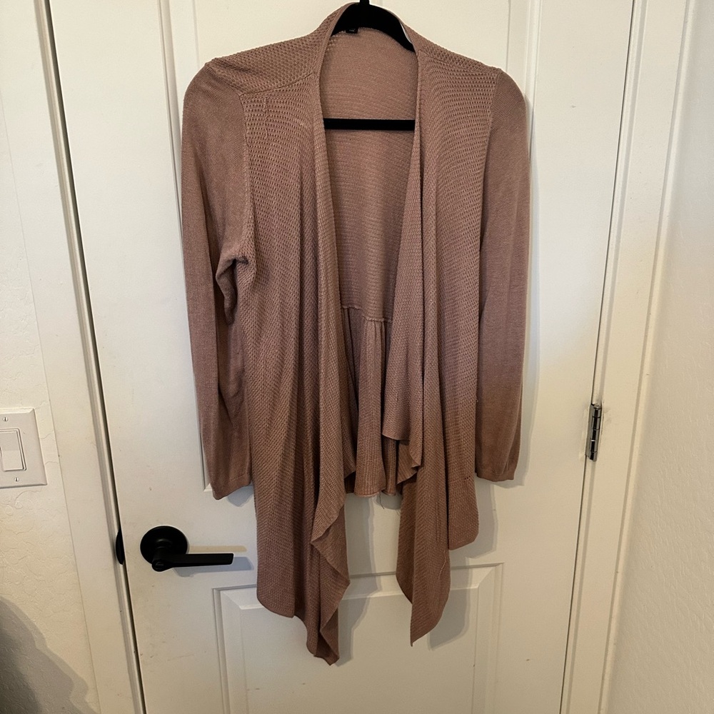 Torrid Tan Cardigan Sweater Asymmetrical Lightweight